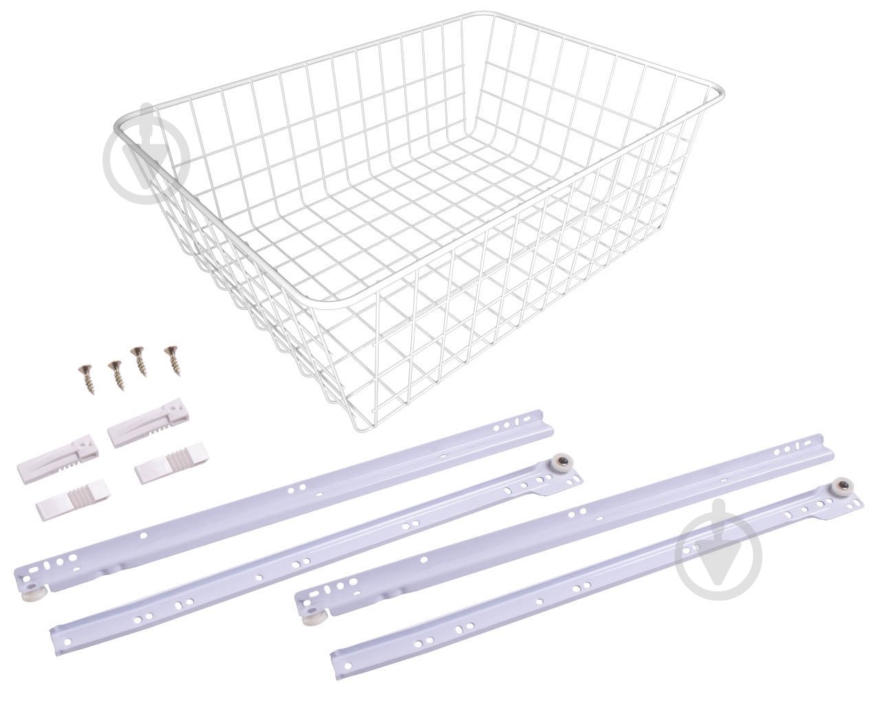 Корзина выдвижной DC сталь 440x480x160 мм белый - фото 1