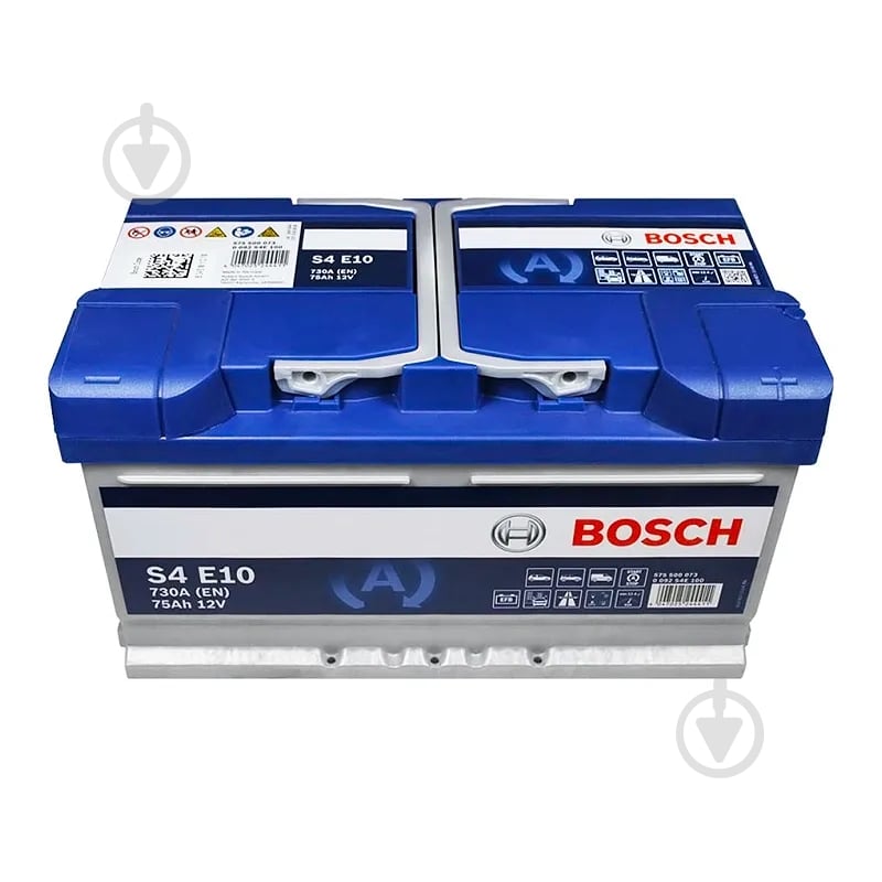 Аккумулятор автомобильный Bosch S4 E10 75Ah 730A 12V «+» справа (0092S4E100) - фото 2