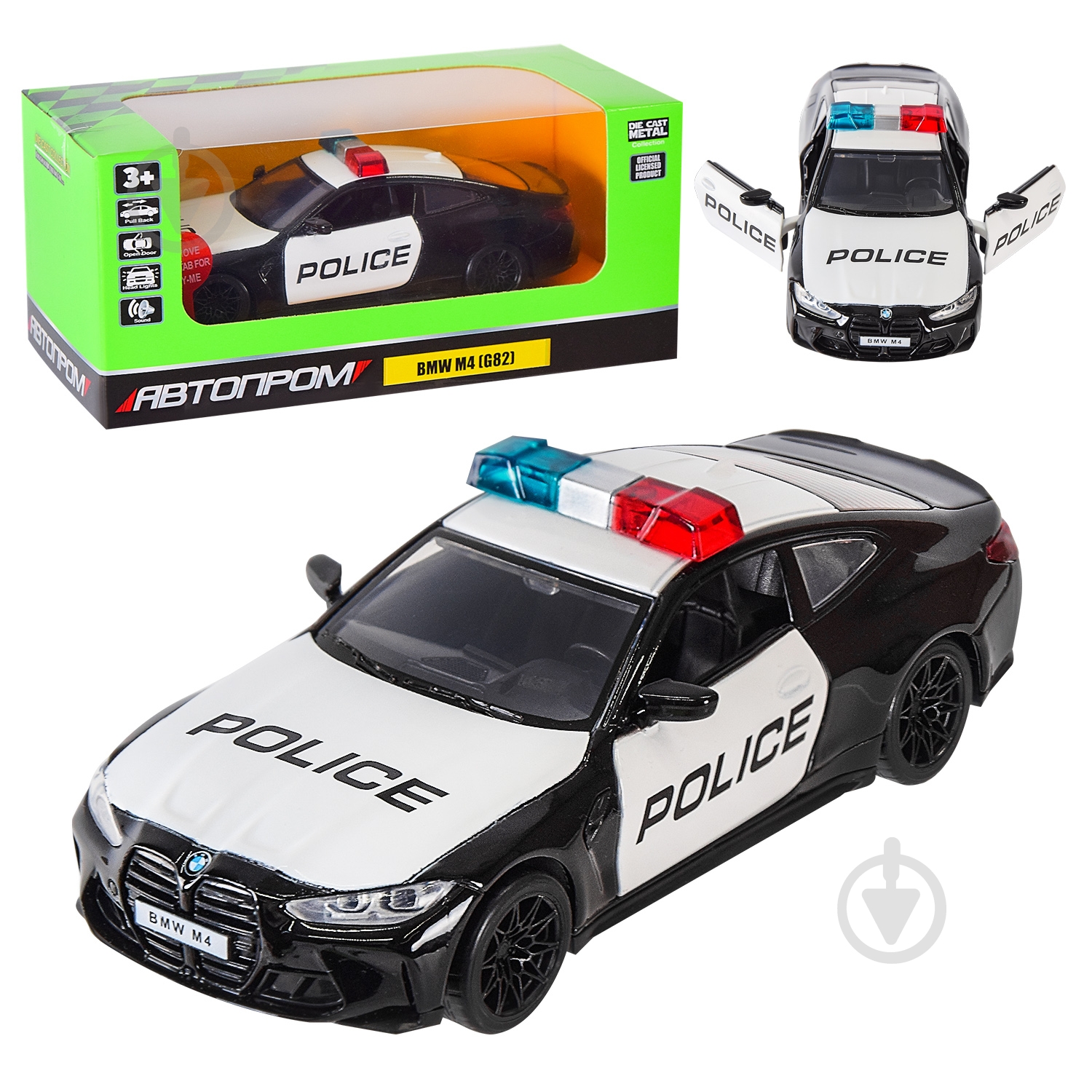 Автомобиль Автопром 1:32 BMW M4 G82 68701J - фото 1
