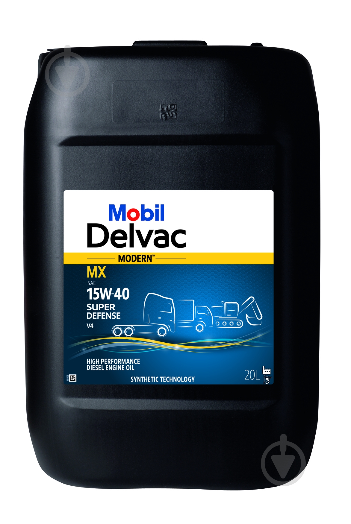 Моторна олива синтетична Mobil Delvac Modern Super Defense V4 15W-40 20 л (157336) - фото 1