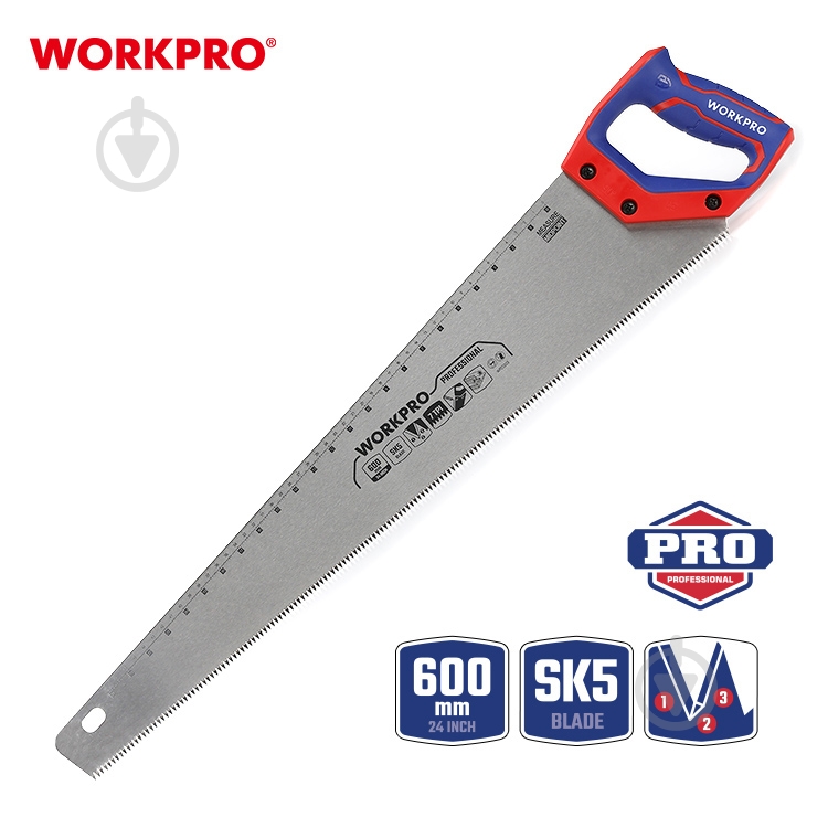 Пила по дереву 600 мм WORKPRO WP215009 - фото 3