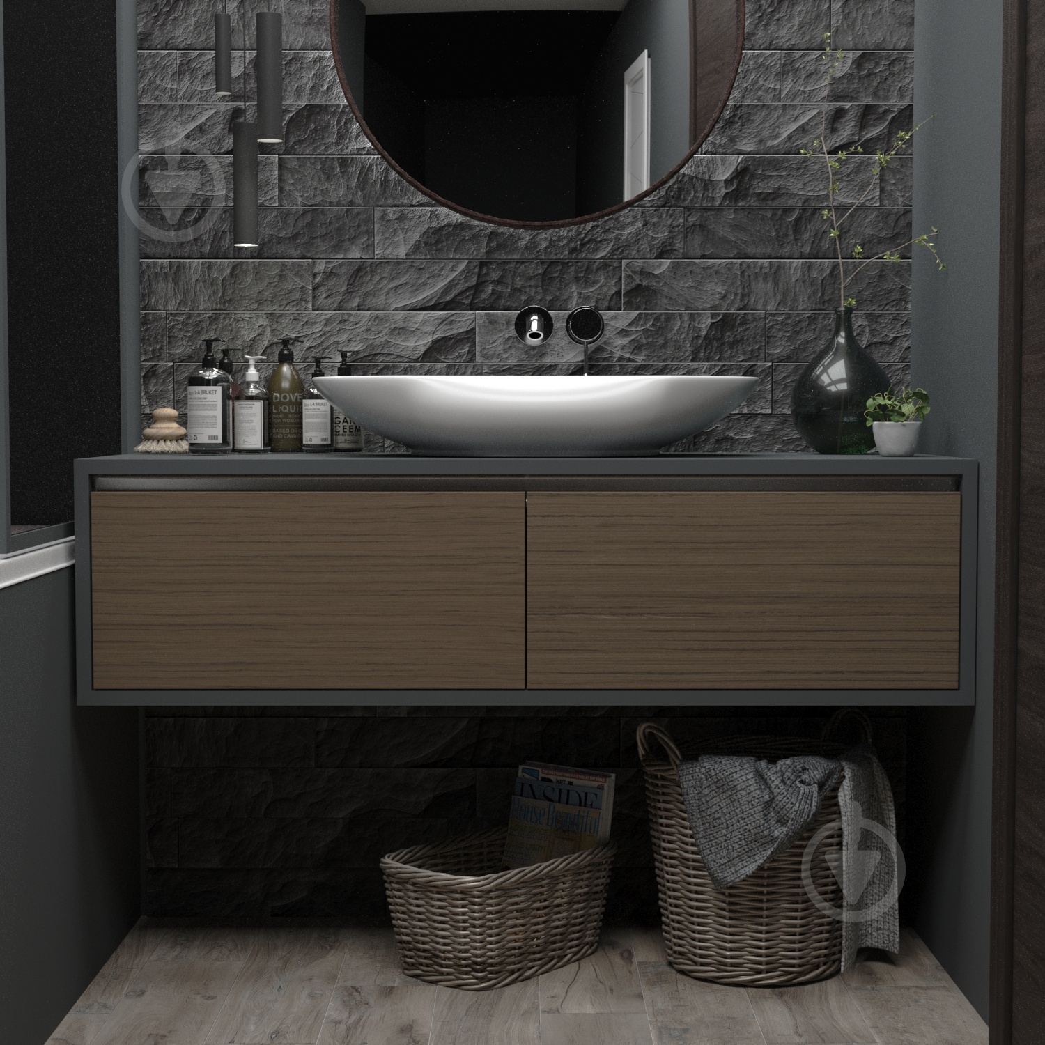 Умывальник Helmken 57066000 3 в 1: овальный 66 см, с сифоном и донным клапаном Сlick-clack, хром - фото 13