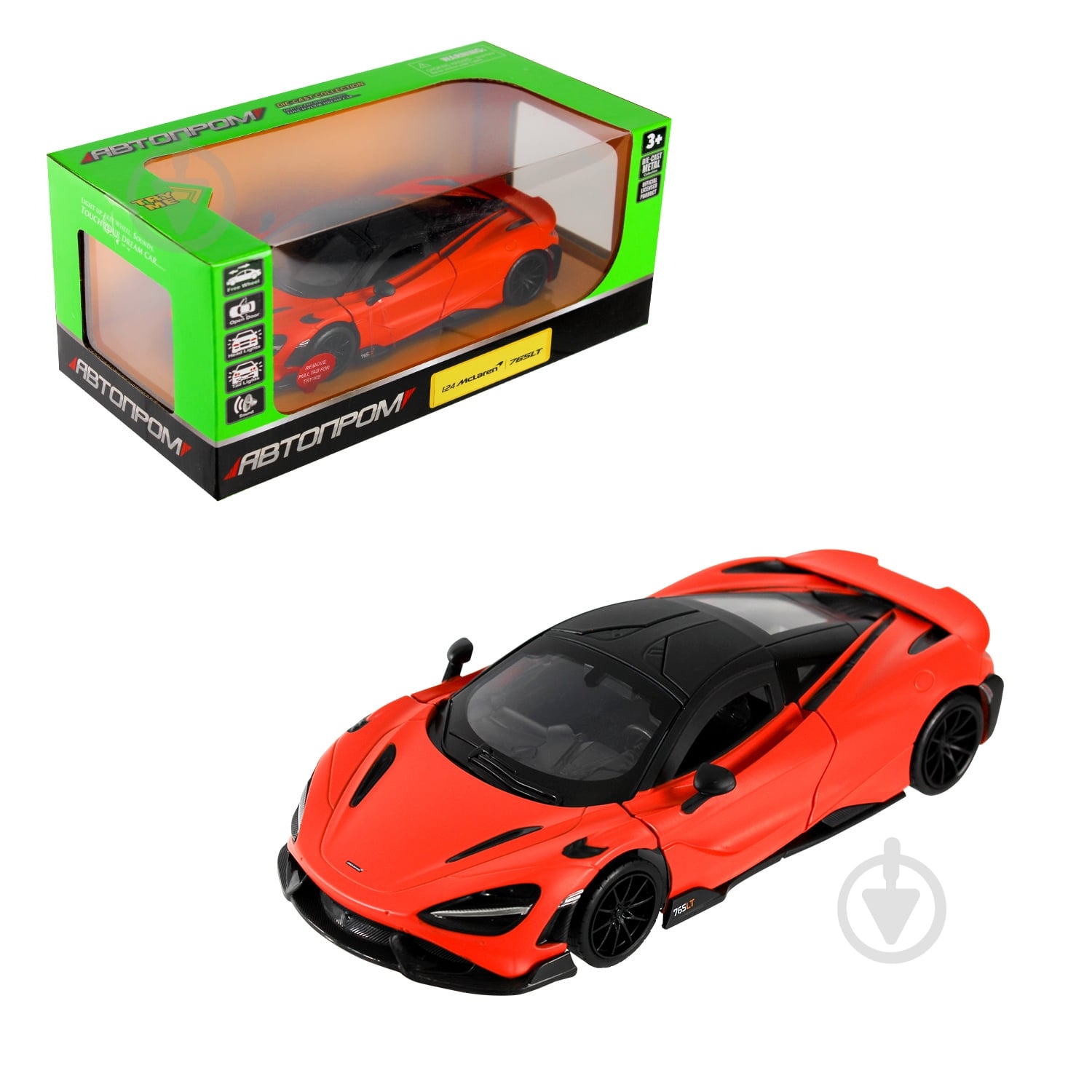 Автомобиль Автопром 1:24 McLaren 765 LT 68276A - фото 1