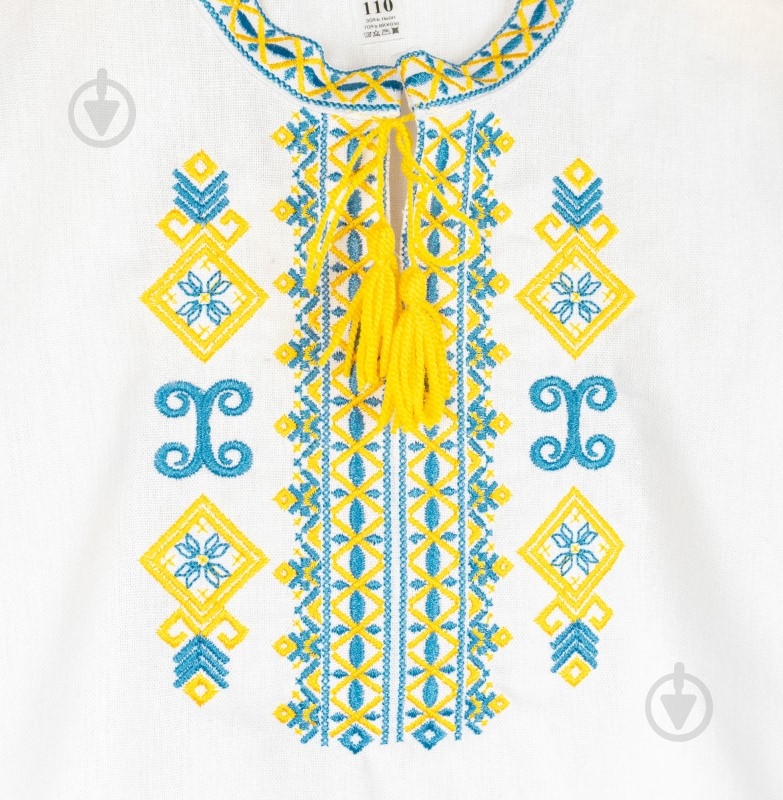 Вишиванка для хлопчиків Dexter`s Cultural Stitches р.104 білий d1302-18 - фото 3 Вишиванка для хлопчиків Dexter`s Cultural Stitches р.104 білий d1302-18 - фото 3