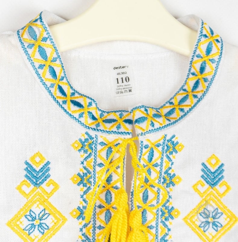 Вишиванка для хлопчиків Dexter`s Cultural Stitches р.104 білий d1302-18 - фото 2 Вишиванка для хлопчиків Dexter`s Cultural Stitches р.104 білий d1302-18 - фото 2