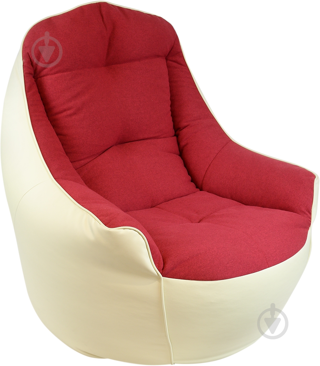 Кресло-пуф Марбет Soft №18/Malaga №11 розовый с бежевым - фото 2