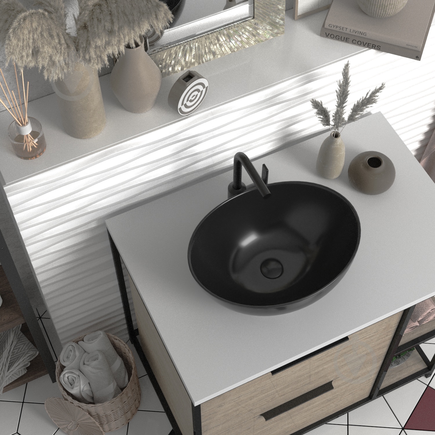 Умывальник Helmken 65241001 2 в 1: овальный 41 см с донным клапаном Сlick-clack, золото - фото 10 Умывальник Helmken 65241001 2 в 1: овальный 41 см с донным клапаном Сlick-clack, золото - фото 10