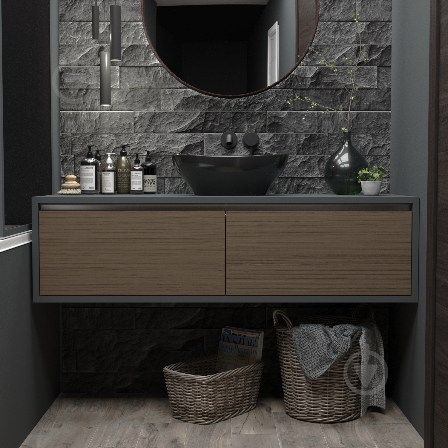 Умивальник Helmken 65241001 2 в 1: овальний 41 см з донним клапаном Сlick-clack, чорний матовий - фото 13 Умивальник Helmken 65241001 2 в 1: овальний 41 см з донним клапаном Сlick-clack, чорний матовий - фото 13