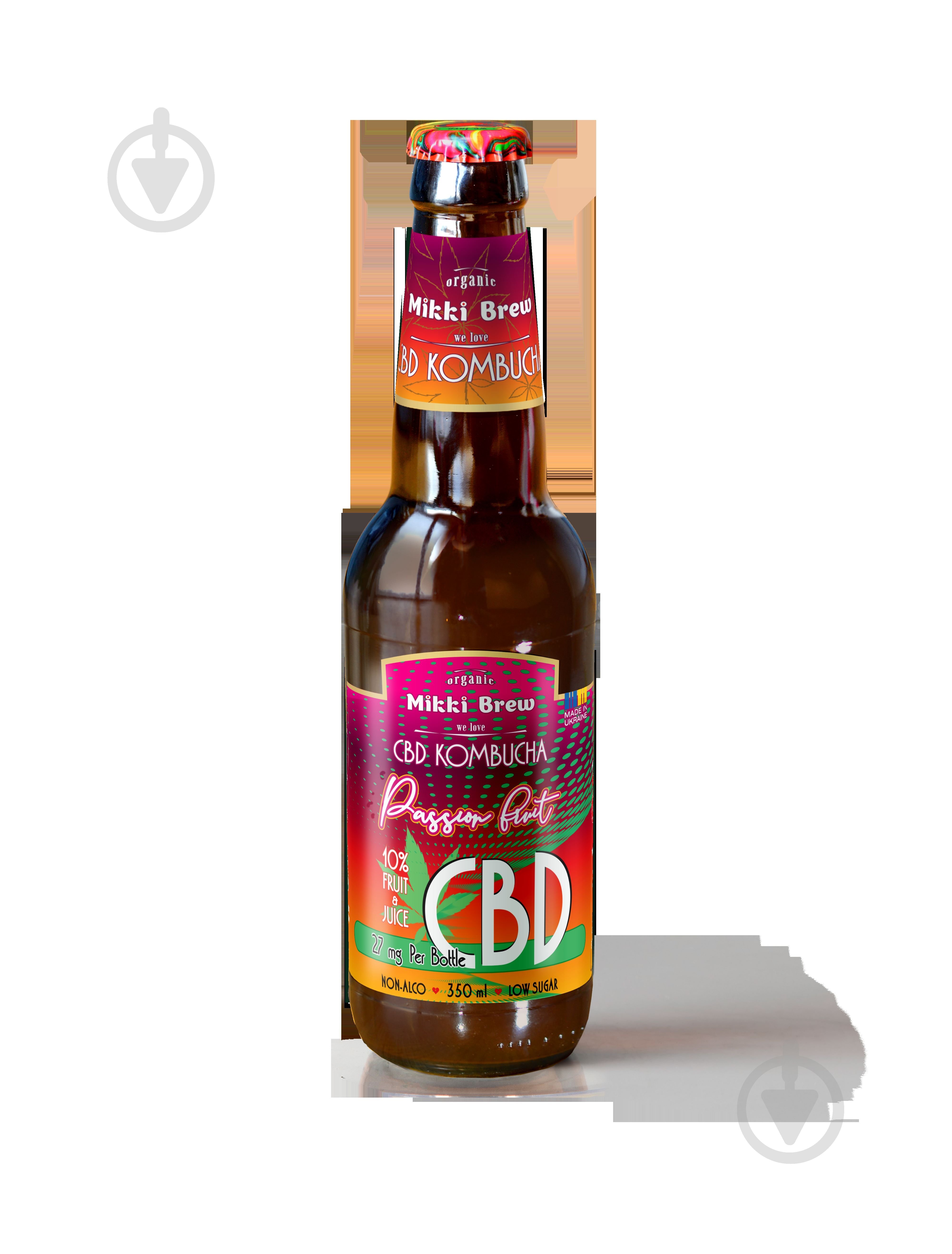 Комбуча Mikki brew CBD PASSION FRUIT стекло 0,35 л - фото 1