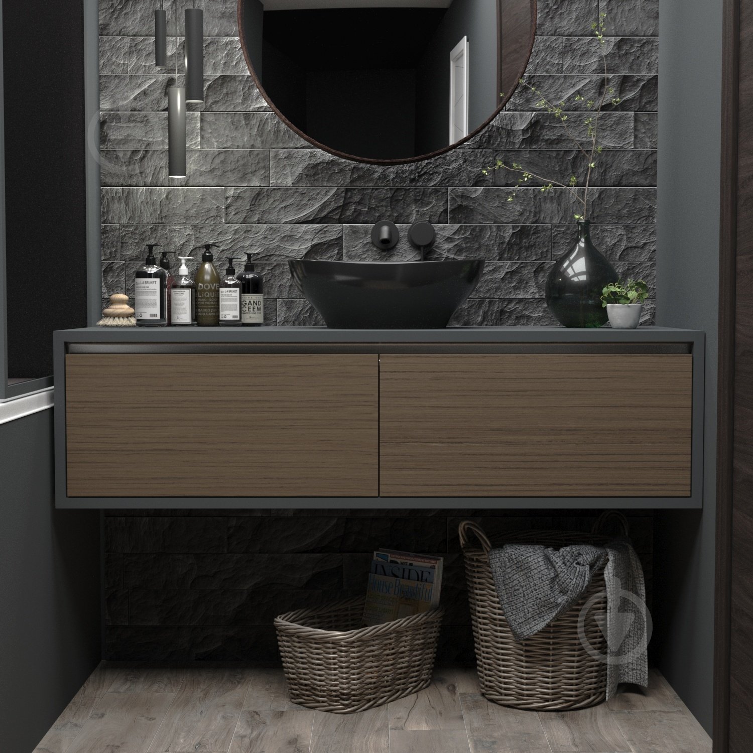 Умивальник Helmken 65241001 3 в 1: овальний 41 см, із сифоном і донним клапаном Сlick-clack, чорний матовий - фото 13 Умивальник Helmken 65241001 3 в 1: овальний 41 см, із сифоном і донним клапаном Сlick-clack, чорний матовий - фото 13