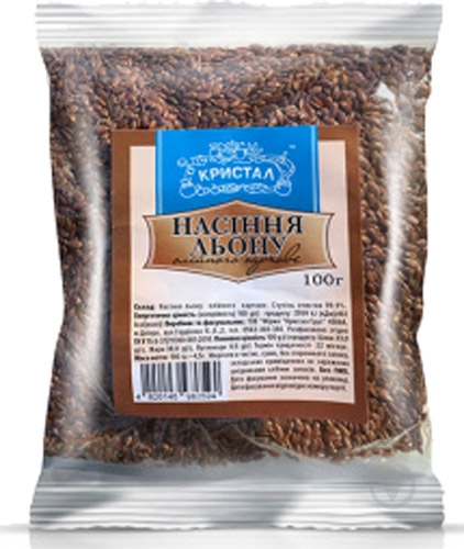 Семена льна ТМ Кристал 100 г 4820146980594 - фото 1 Семена льна ТМ Кристал 100 г 4820146980594 - фото 1