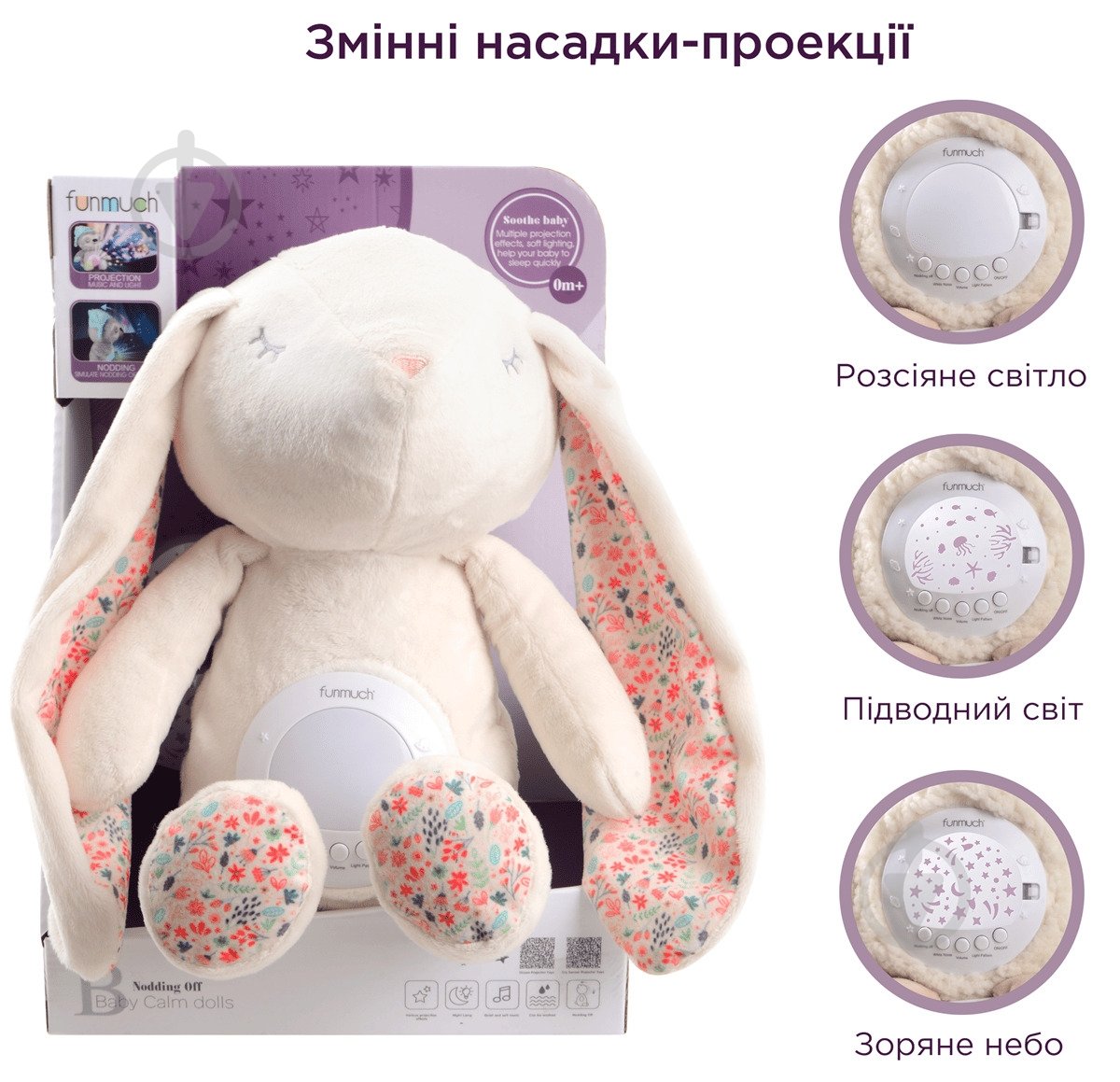 Нічник Funmuch Кролик з функцією колисання різнокольоровий FM666-79 - фото 2 Нічник Funmuch Кролик з функцією колисання різнокольоровий FM666-79 - фото 2