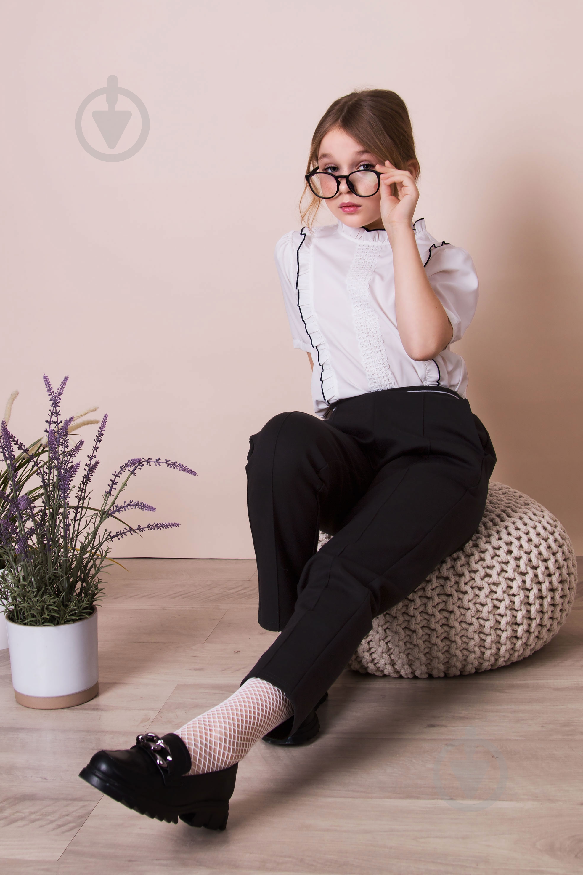 Блуза Mevis 01 р.140 молочный 4921 - фото 1 Блуза Mevis 01 р.140 молочный 4921 - фото 1