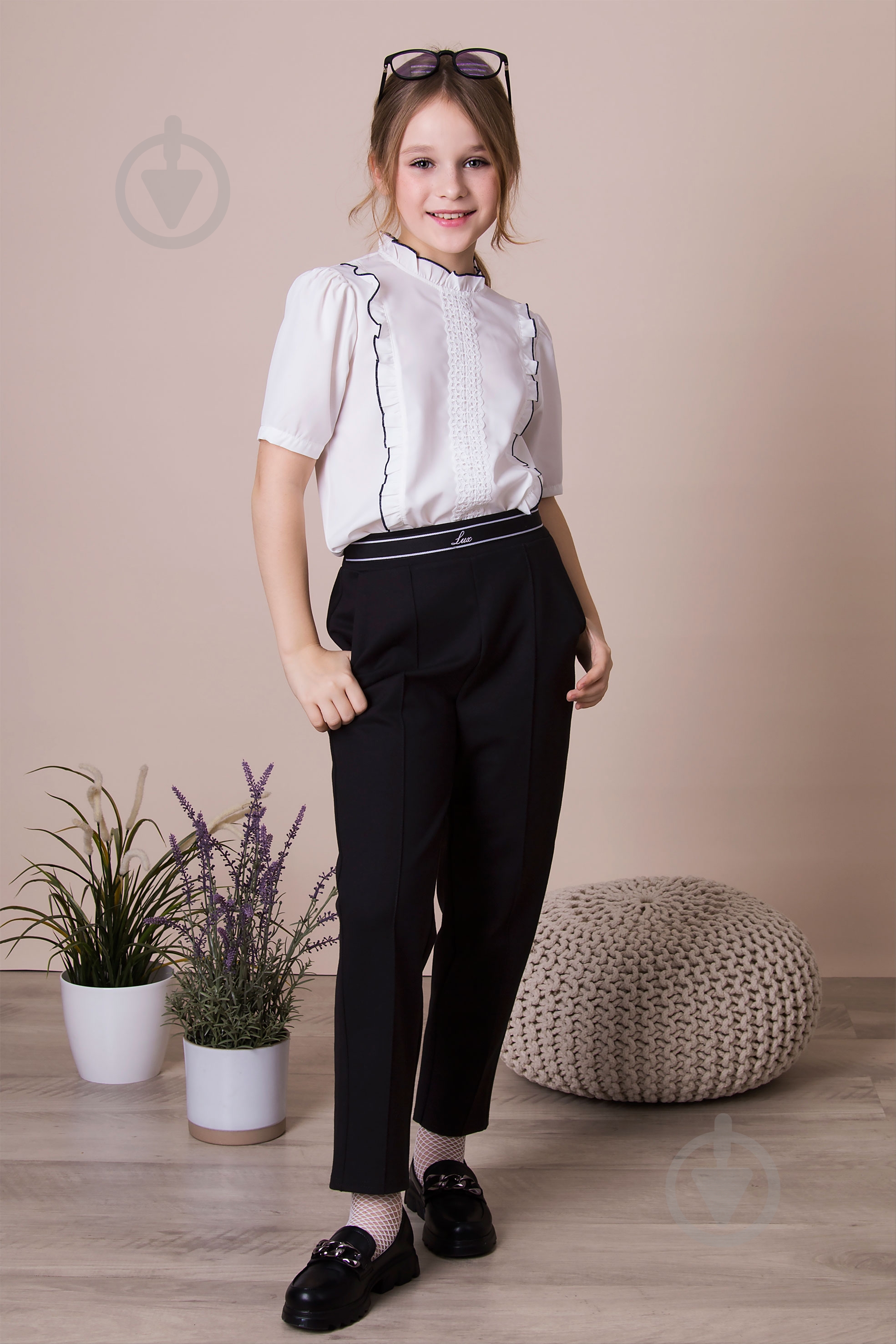 Блуза Mevis 01 р.140 молочный 4921 - фото 2 Блуза Mevis 01 р.140 молочный 4921 - фото 2