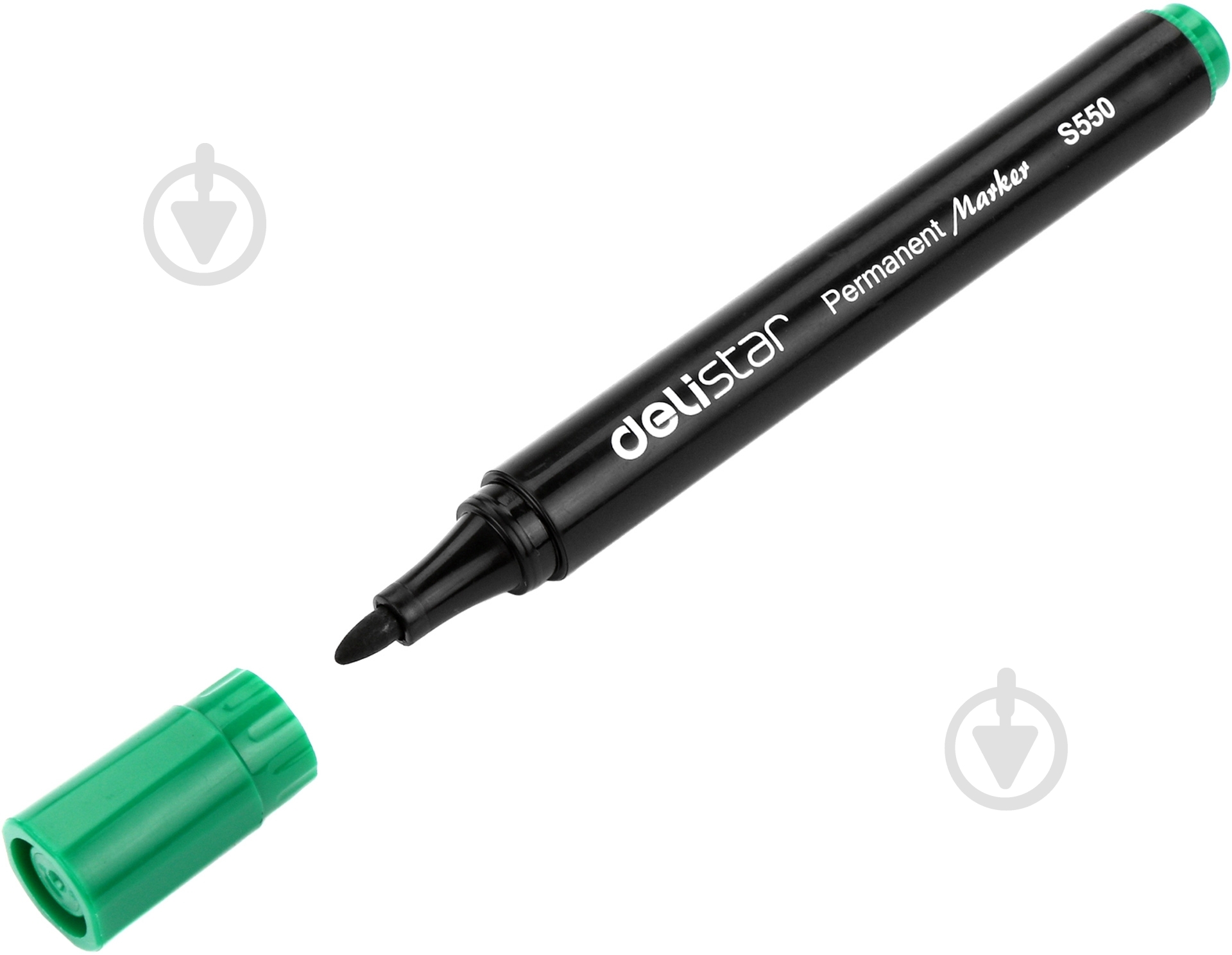 Маркер перманентный Deli 2 мм S550 зеленый - фото 1 Маркер перманентный Deli 2 мм S550 зеленый - фото 1