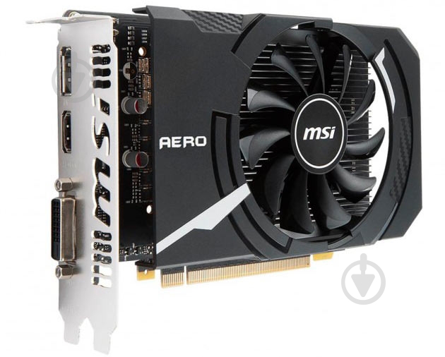 Видеокарта MSI GeForce GTX 1050 Ti 4GB GDDR5 128bit (GTX 1050 Ti AERO ITX 4G O) - фото 2 Видеокарта MSI GeForce GTX 1050 Ti 4GB GDDR5 128bit (GTX 1050 Ti AERO ITX 4G O) - фото 2