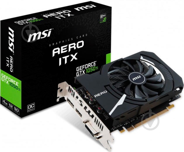 Видеокарта MSI GeForce GTX 1050 Ti 4GB GDDR5 128bit (GTX 1050 Ti AERO ITX 4G O) - фото 5 Видеокарта MSI GeForce GTX 1050 Ti 4GB GDDR5 128bit (GTX 1050 Ti AERO ITX 4G O) - фото 5