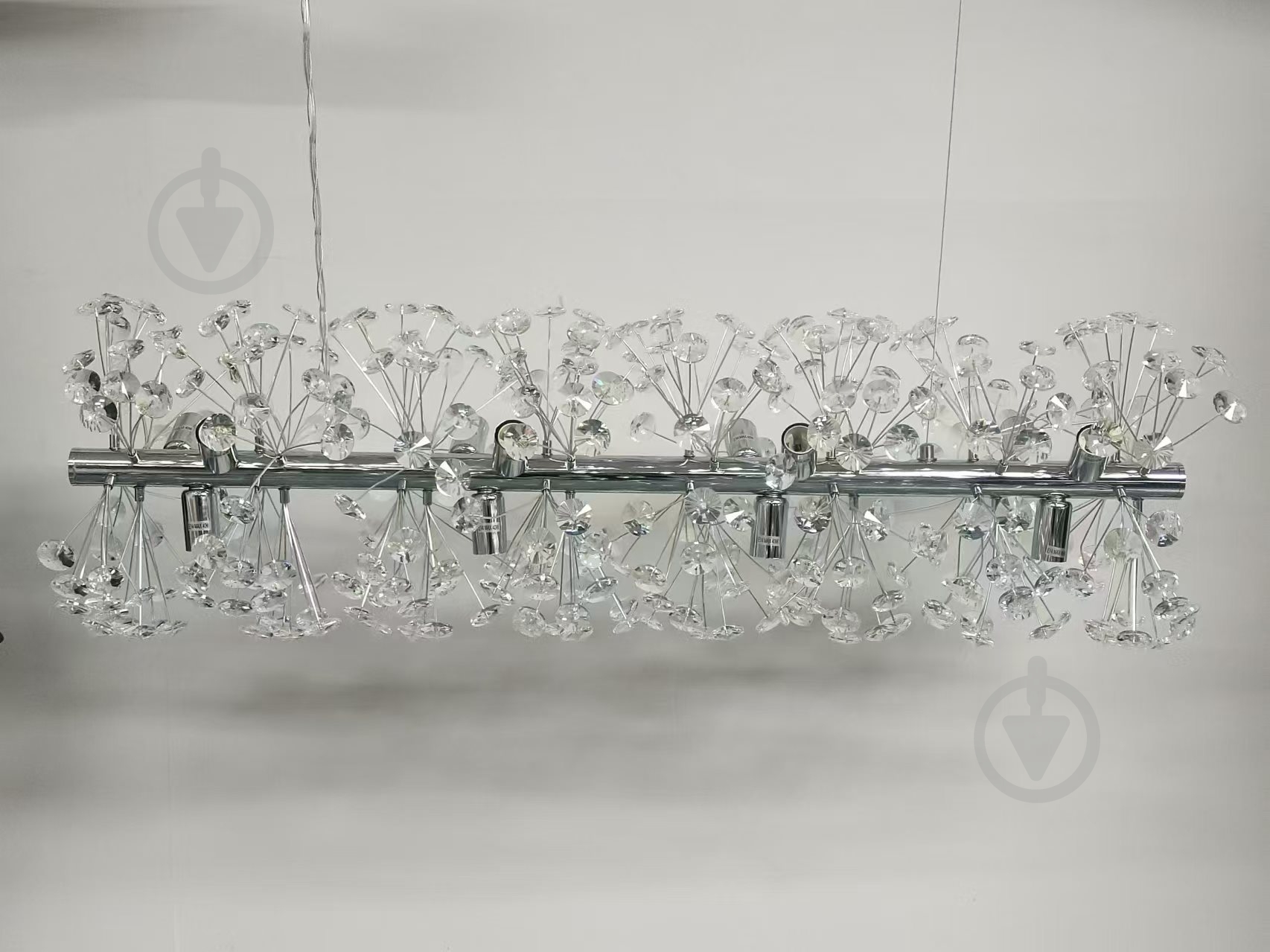 Люстра подвесная Sirius ITAKA 12x60 Вт E14 серебро WM-3002 - фото 1