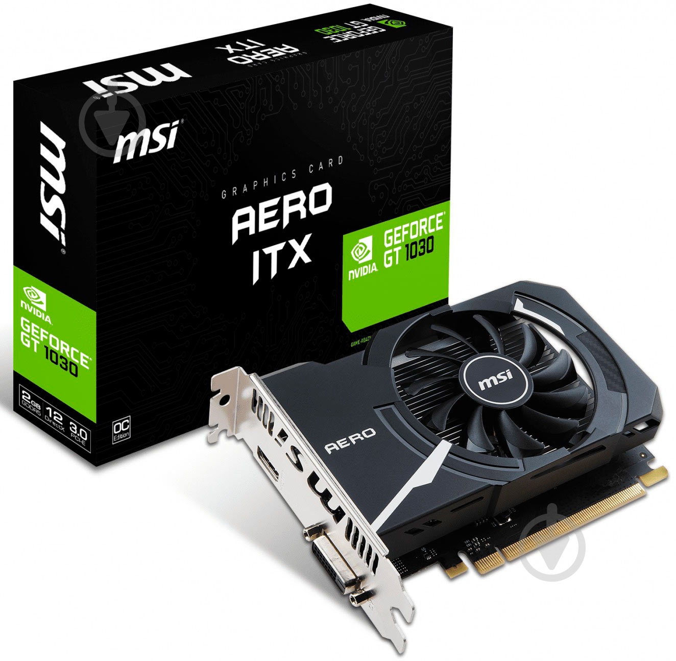 Відеокарта MSI GeForce GT 1030 2GB GDDR5 64bit (GT 1030 AERO ITX 2G OC) - фото 7 Відеокарта MSI GeForce GT 1030 2GB GDDR5 64bit (GT 1030 AERO ITX 2G OC) - фото 7