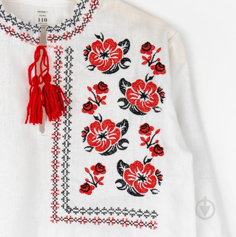 Вышиванка для мальчиков Dexter`s Brave Heart р.140 белый d1302-13 - фото 3 Вышиванка для мальчиков Dexter`s Brave Heart р.140 белый d1302-13 - фото 3