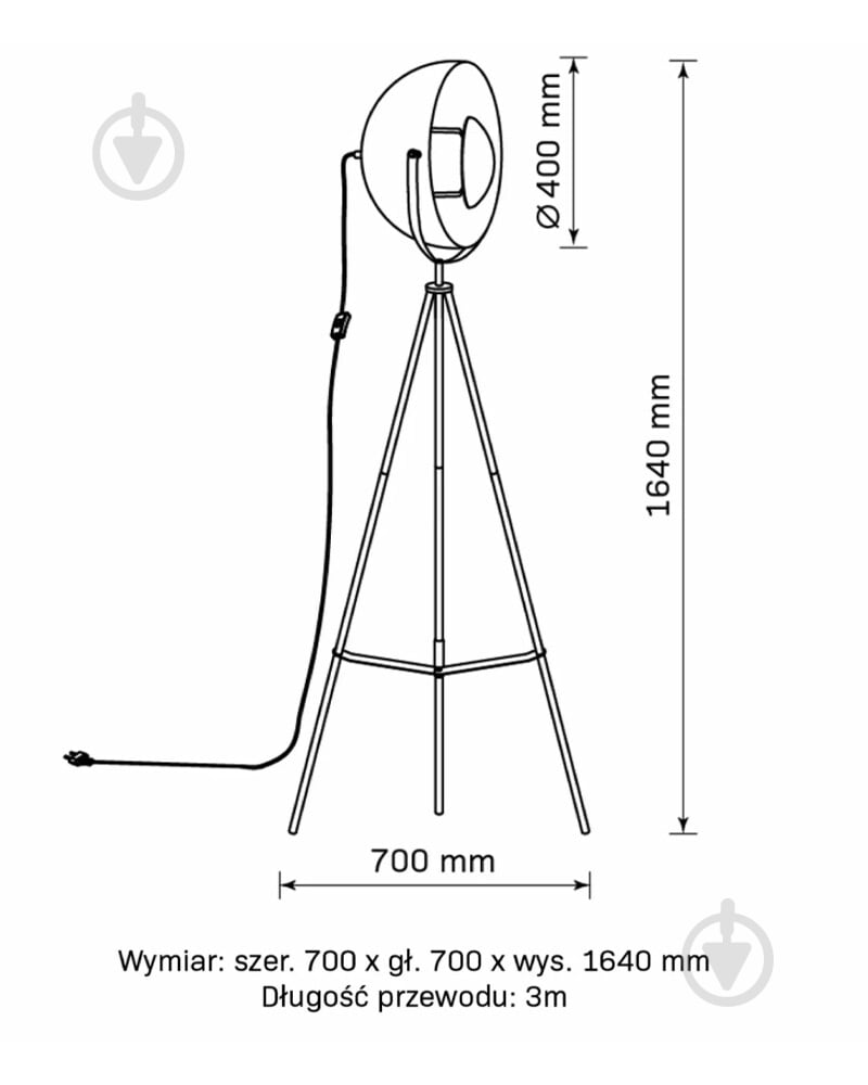 Торшер Goldlux MATYLDA E27 черный 327291 - фото 9
