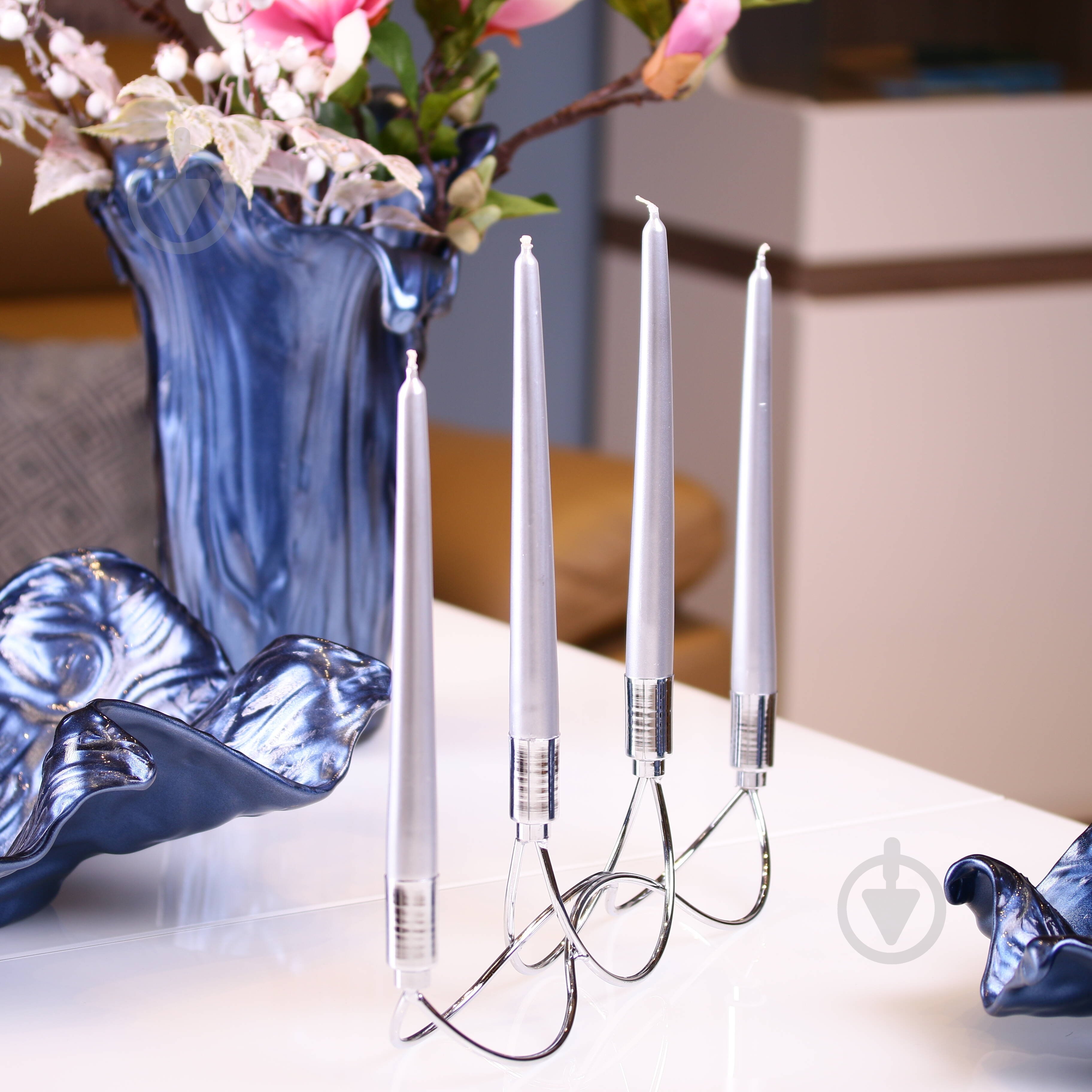 Свеча серебряный металлик Bispol - фото 2