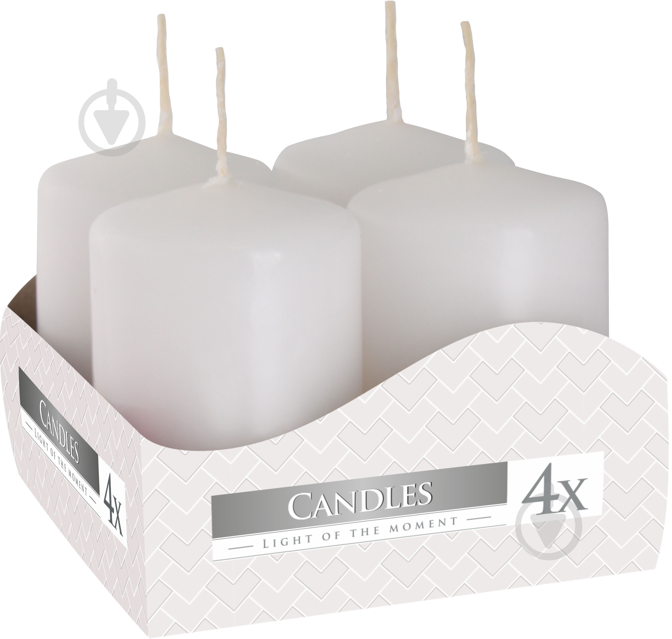 Набор свечей цилиндрических 40/60-090 белый 4 шт. Bispol - фото 1