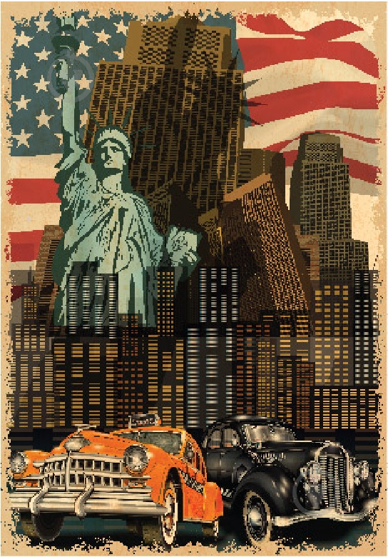 Постер Нью-Йорк винтаж Posterclub - фото 1