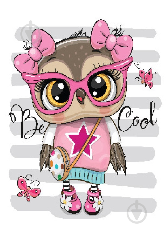 Постер Сова розовая (Be cool) Posterclub - фото 1