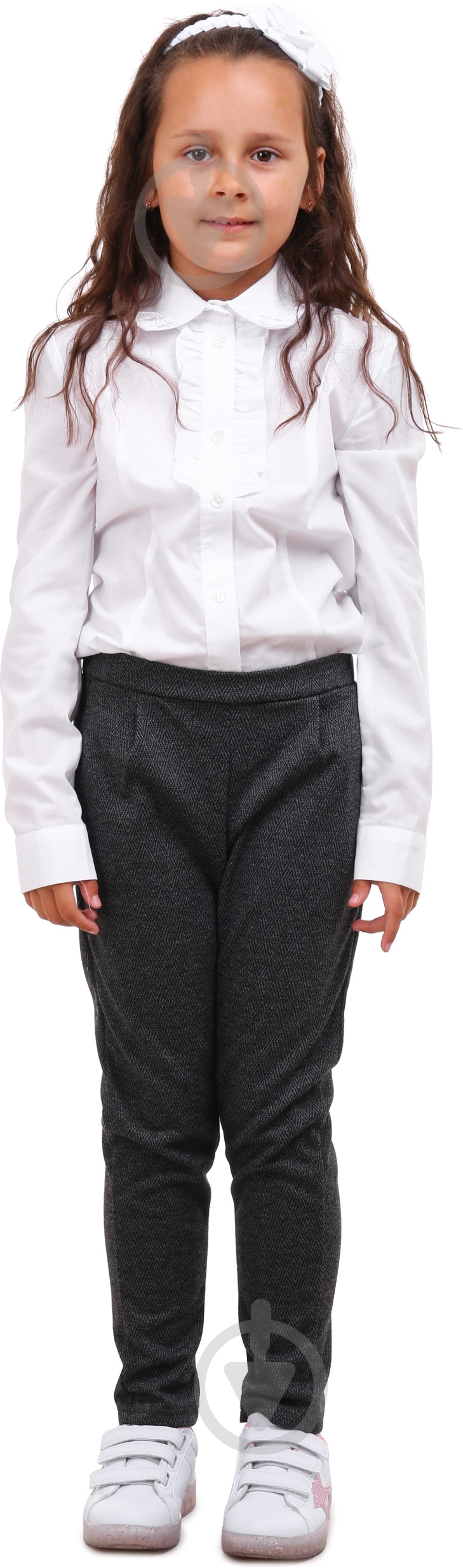 Штаны для девочек 4306 р.152 серый - фото 2