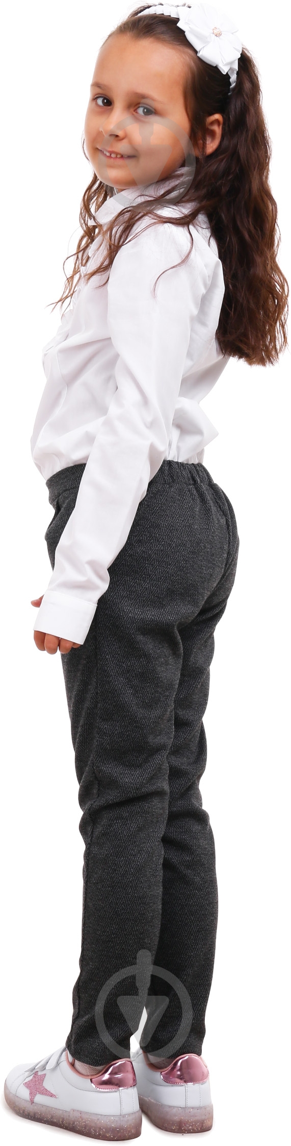 Штаны для девочек 4306 р.152 серый - фото 3