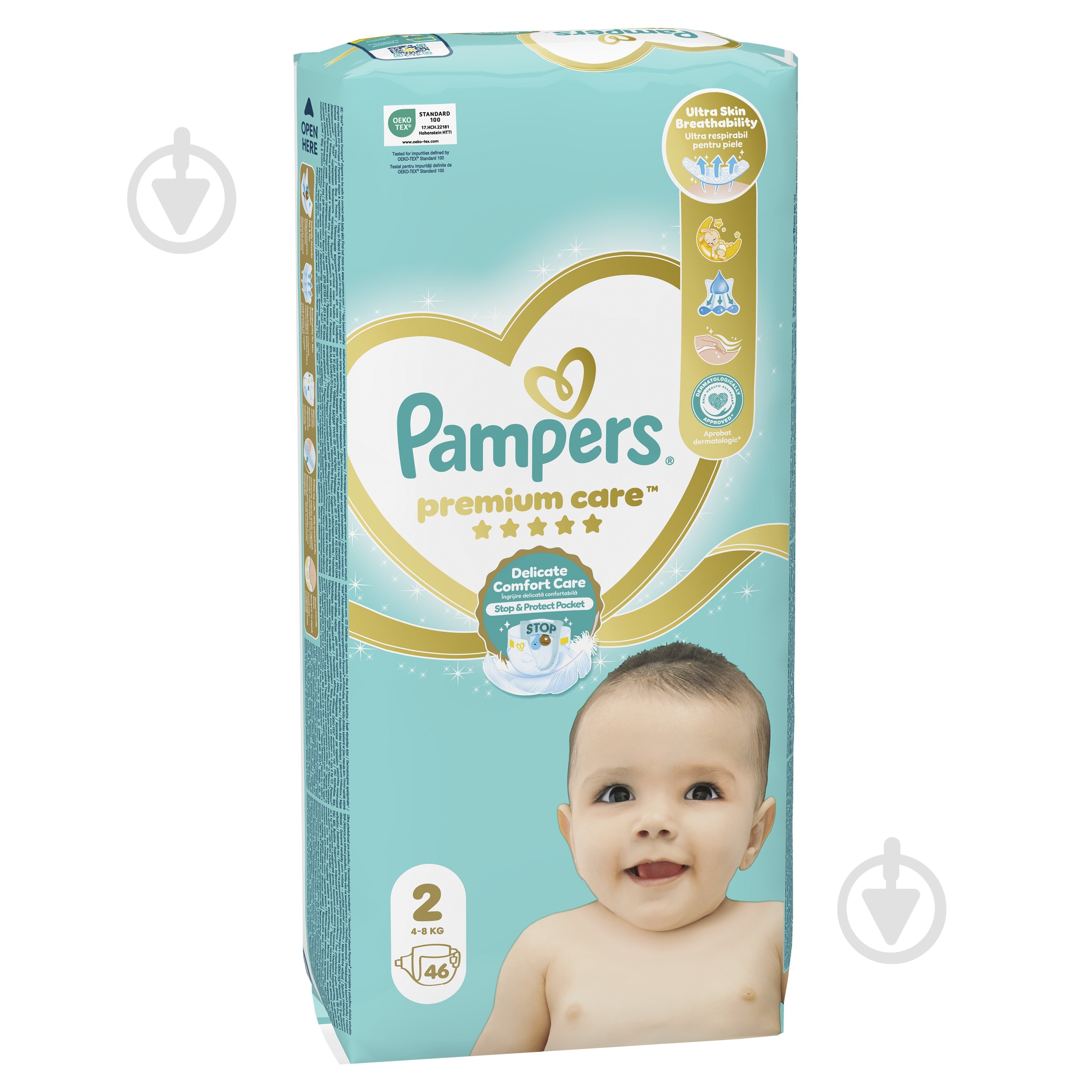 Подгузники Pampers Premium Care 2 4-8 кг 46 шт. - фото 2 Подгузники Pampers Premium Care 2 4-8 кг 46 шт. - фото 2