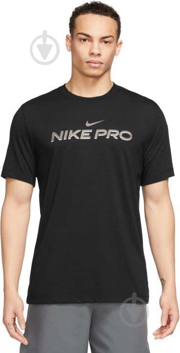Футболка Nike M NK DF TEE DB NIKE PRO FJ2393-010 р.XL черный - фото 1