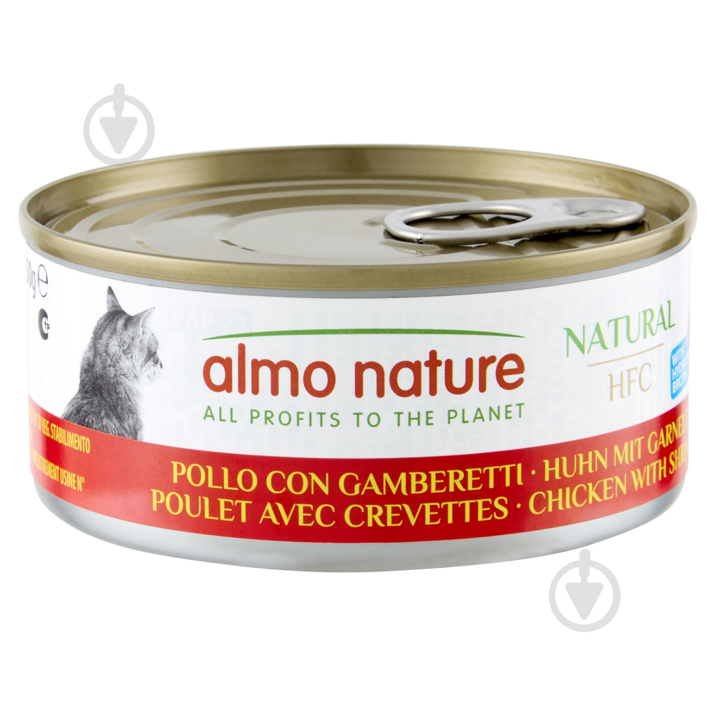 Консерва для котів Almo Nature HFC Cat Natural курка і креветки 150 г - фото 1 Консерва для котів Almo Nature HFC Cat Natural курка і креветки 150 г - фото 1