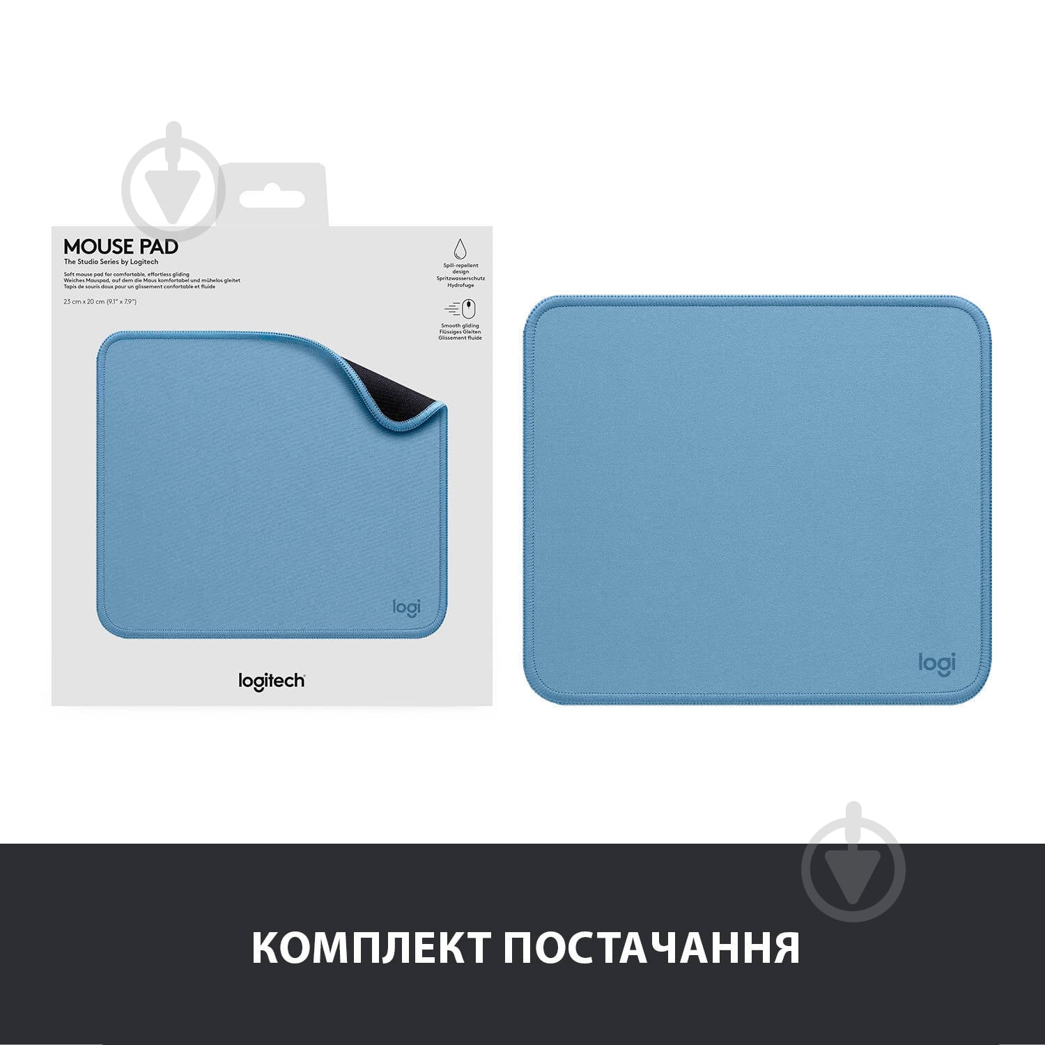 Коврик для мышки Logitech Mouse Pad Studio Series Blue Grey (956-000051) - фото 8 Коврик для мышки Logitech Mouse Pad Studio Series Blue Grey (956-000051) - фото 8
