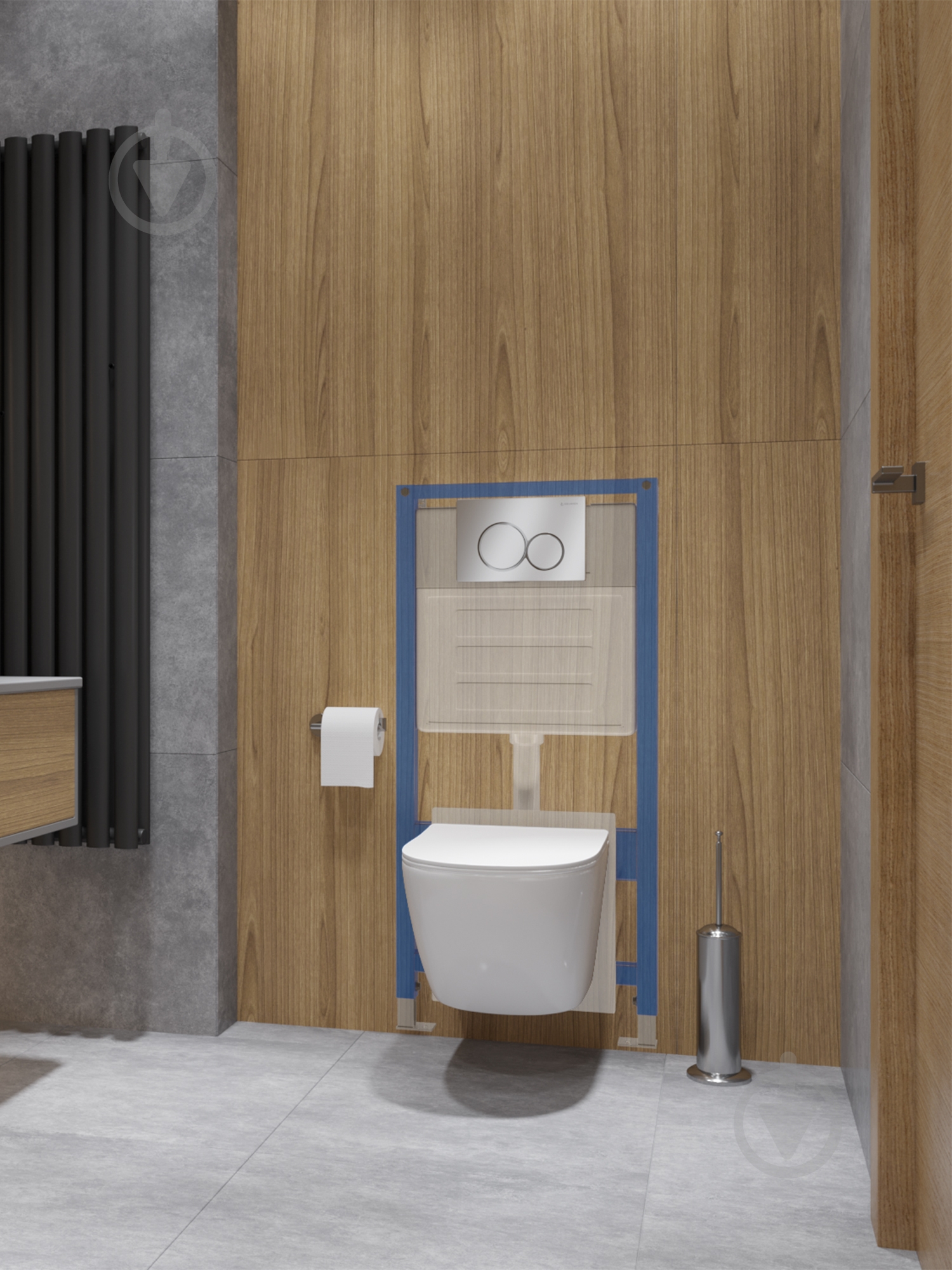 Инсталляция для унитаза Helmken 5 в 1 38097020 с круголой кнопокй (хром) + диспенсер Fresh System + шумоизоляция - фото 17 Инсталляция для унитаза Helmken 5 в 1 38097020 с круголой кнопокй (хром) + диспенсер Fresh System + шумоизоляция - фото 17