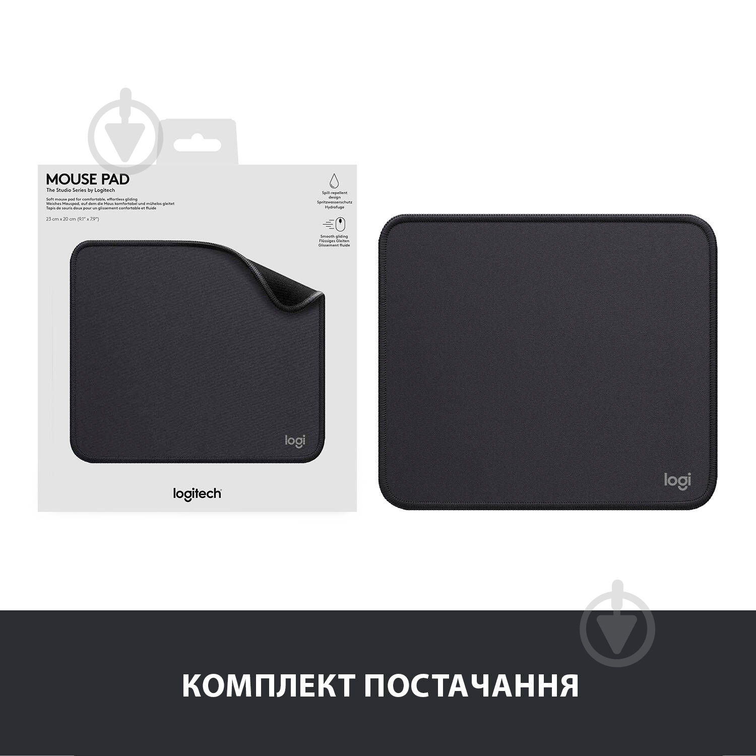 Коврик для мышки Logitech Mouse Pad Studio Series Graphite (956-000049) - фото 8 Коврик для мышки Logitech Mouse Pad Studio Series Graphite (956-000049) - фото 8