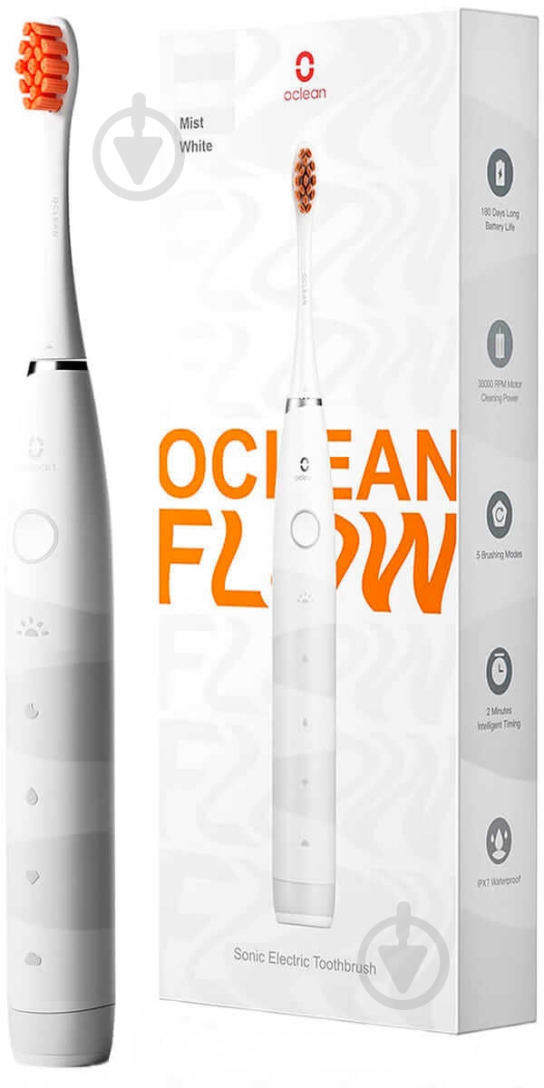 Электрическая зубная щетка Oclean Flow Sonic Electric Toothbrush White - фото 3