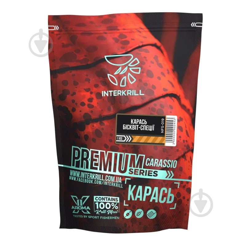 Прикормка INTERKRILL Premium Series Карась бисквит/ специи 1000 г - фото 1 Прикормка INTERKRILL Premium Series Карась бисквит/ специи 1000 г - фото 1
