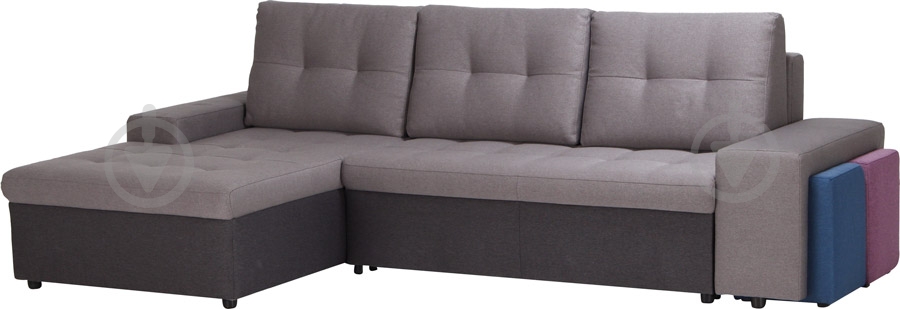 Диван кутовий ADK Канзас Е52 лівосторонній сірий 2650x1620x770 мм - фото 1