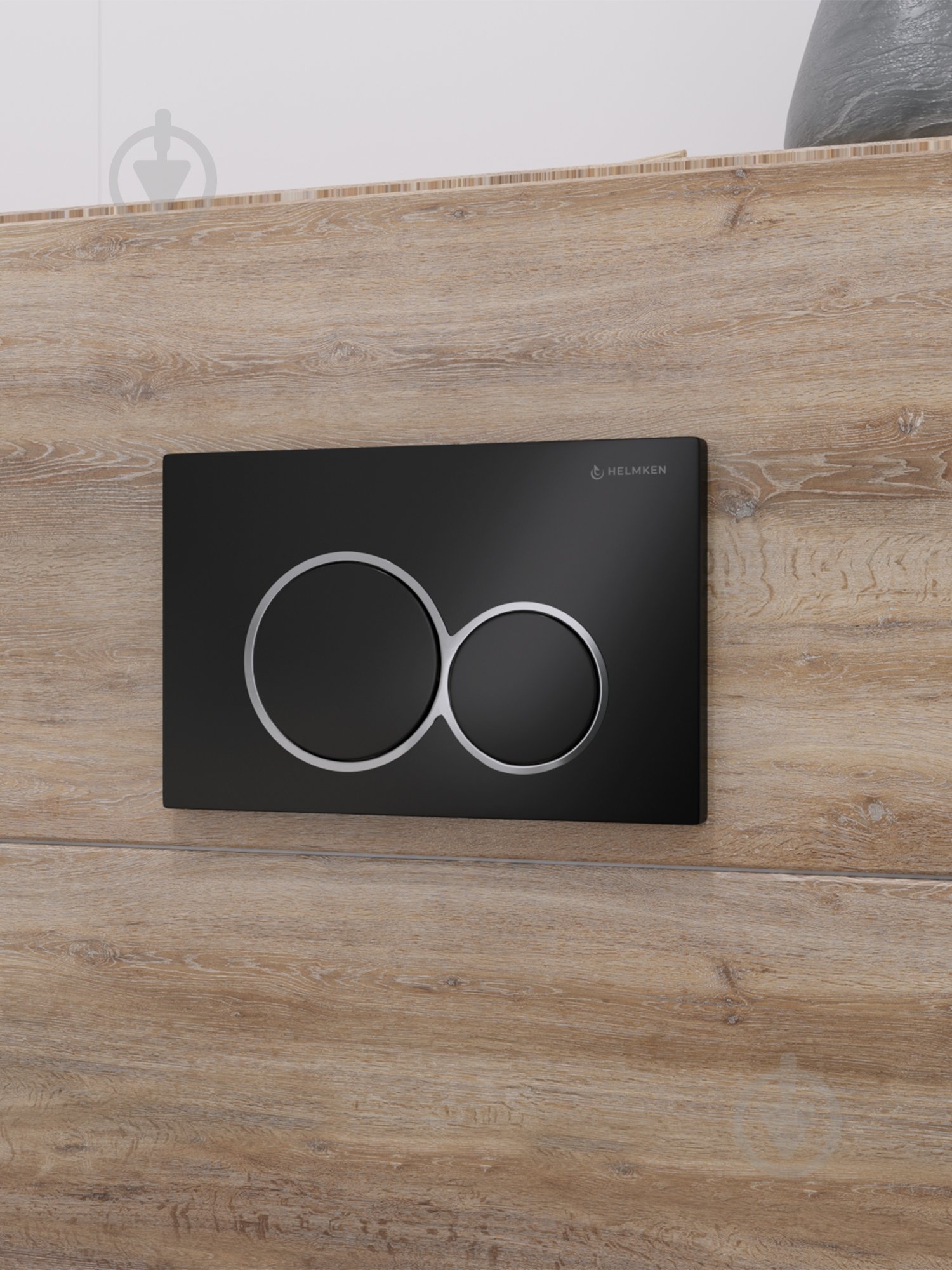 Комплект Helmken 102372V84Y 4 в 1 унітаз із сидінням Slim Duroplast/Soft-close + інсталяція з кнопкою (чорний мат) - фото 7