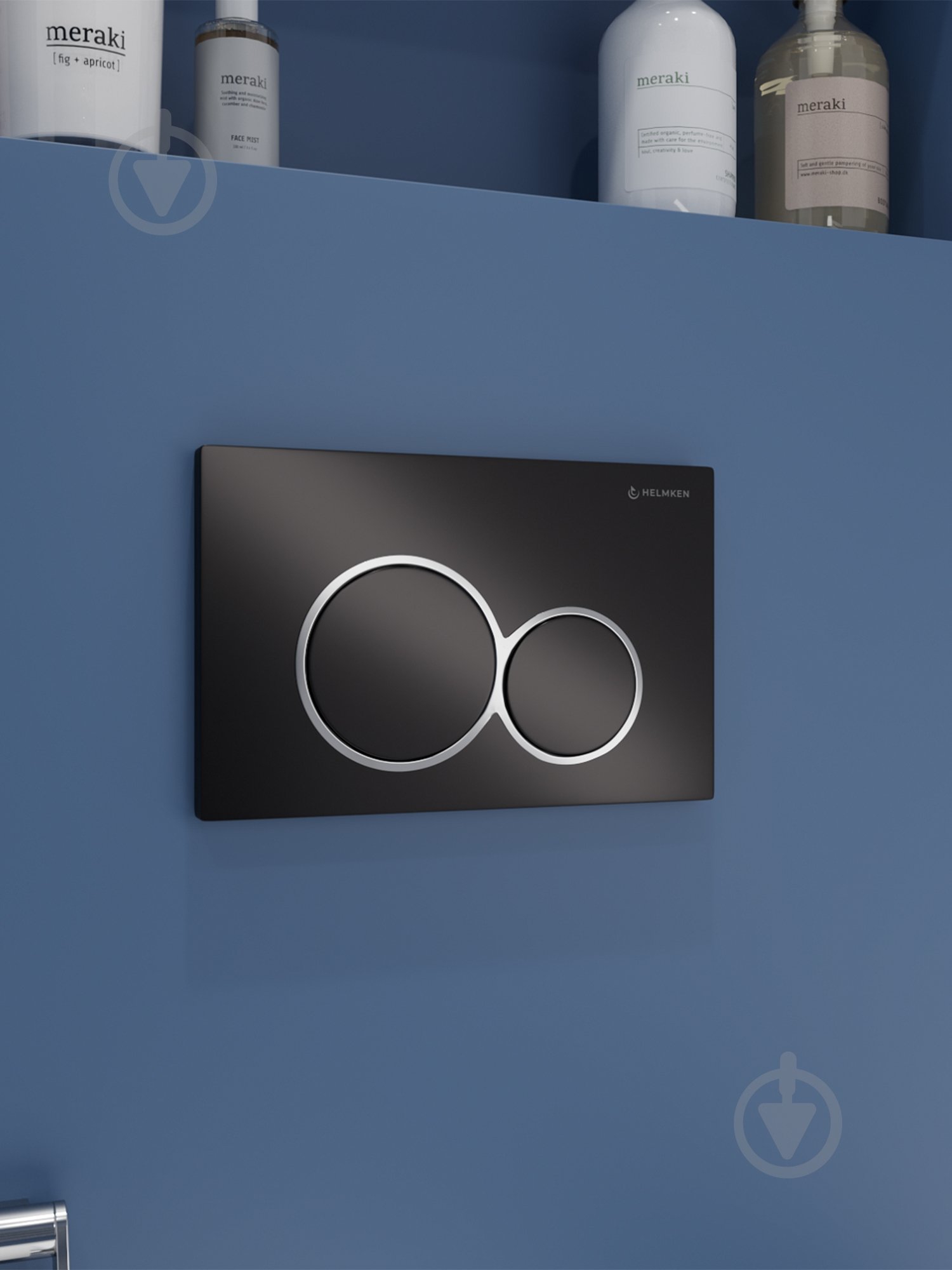 Комплект Helmken 102372V84Y 4 в 1 унітаз із сидінням Slim Duroplast/Soft-close + інсталяція з кнопкою (чорний мат) - фото 10