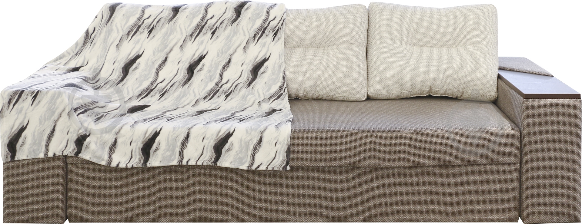 Плед Flannel Marble 127x152 см бежевый с рисунком La Nuit - фото 1 Плед Flannel Marble 127x152 см бежевый с рисунком La Nuit - фото 1
