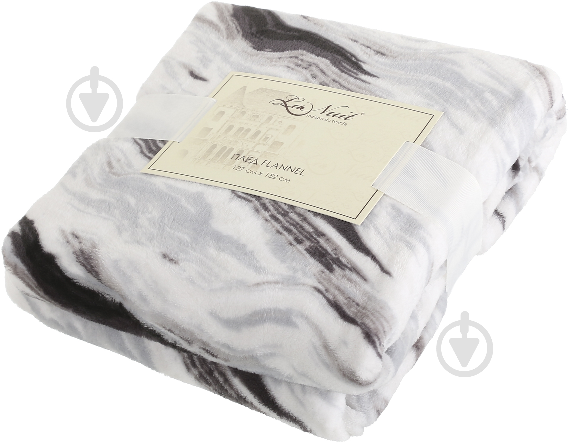 Плед Flannel Marble 127x152 см бежевый с рисунком La Nuit - фото 2 Плед Flannel Marble 127x152 см бежевый с рисунком La Nuit - фото 2