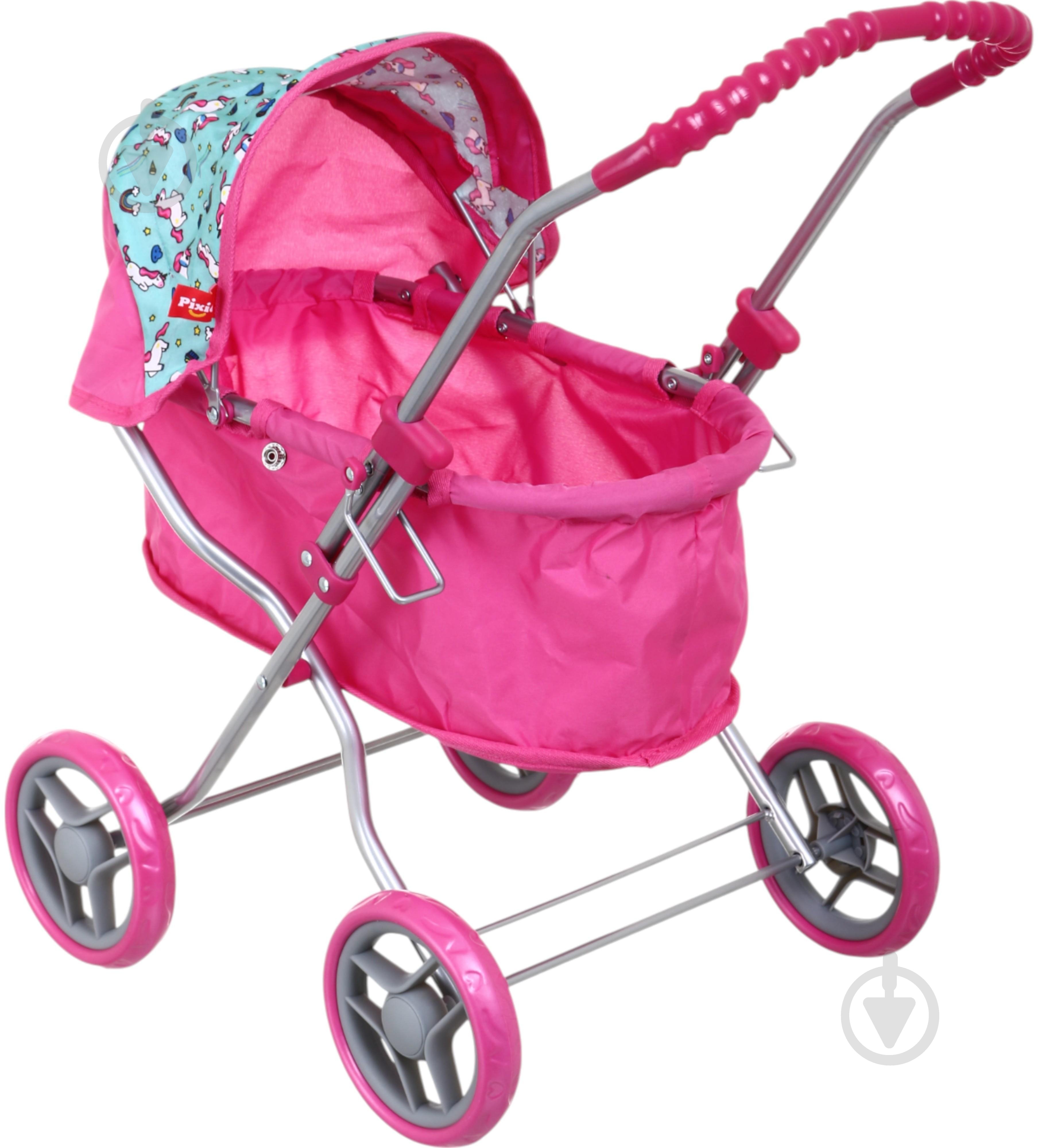 ᐉ Коляска для кукол PIXIE 58х33х55 см розово-голубой 9325H