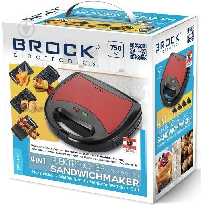 Бутербродница Brock SSM 6004 RD - фото 2 Бутербродница Brock SSM 6004 RD - фото 2