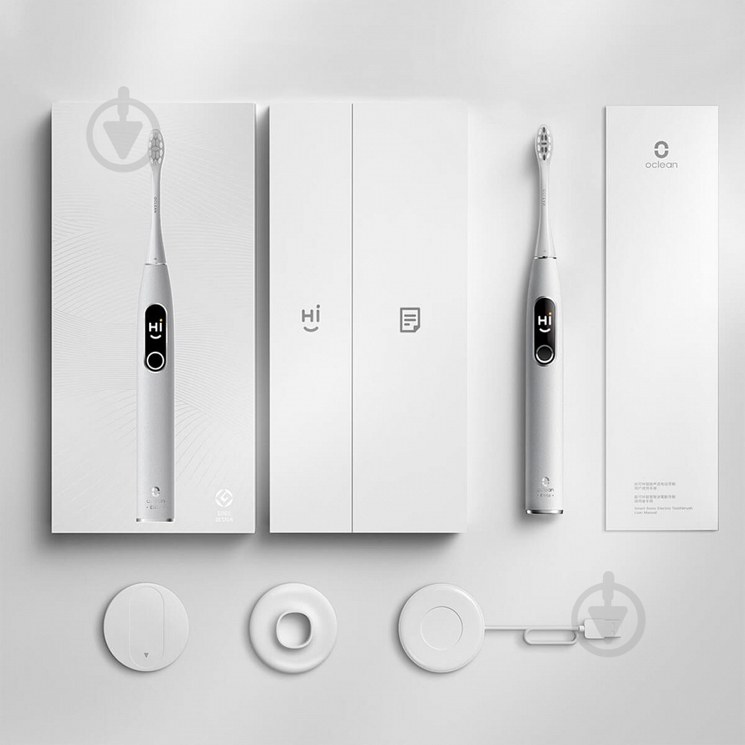Електрична зубна щітка Oclean X Pro Elite Grey (OLED) - фото 11