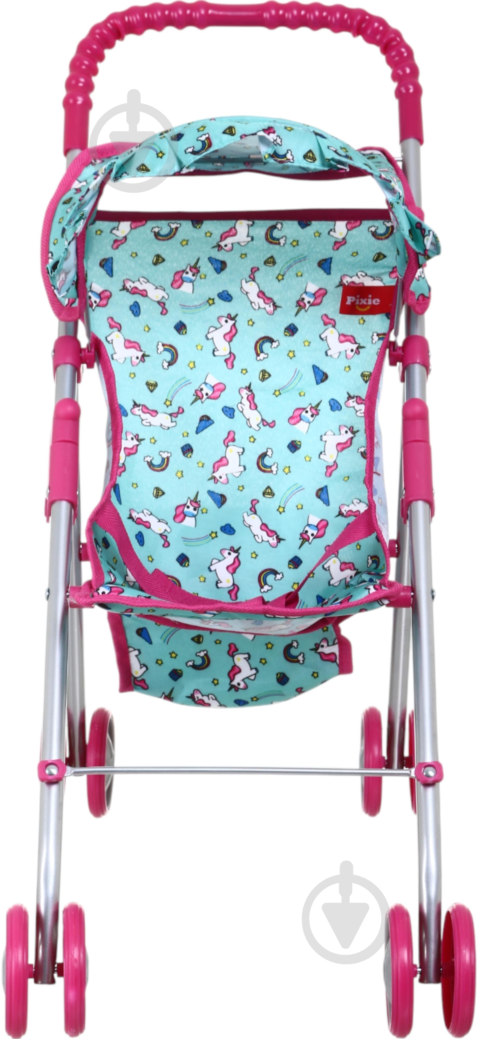 Коляска для ляльок PIXIE Buggy блакитно-рожевий 9318 - фото 6
