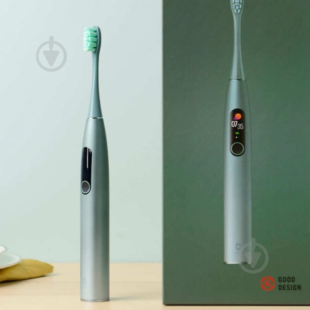 Электрическая зубная щетка Oclean X Pro Mist Green (OLED) - фото 9 Электрическая зубная щетка Oclean X Pro Mist Green (OLED) - фото 9