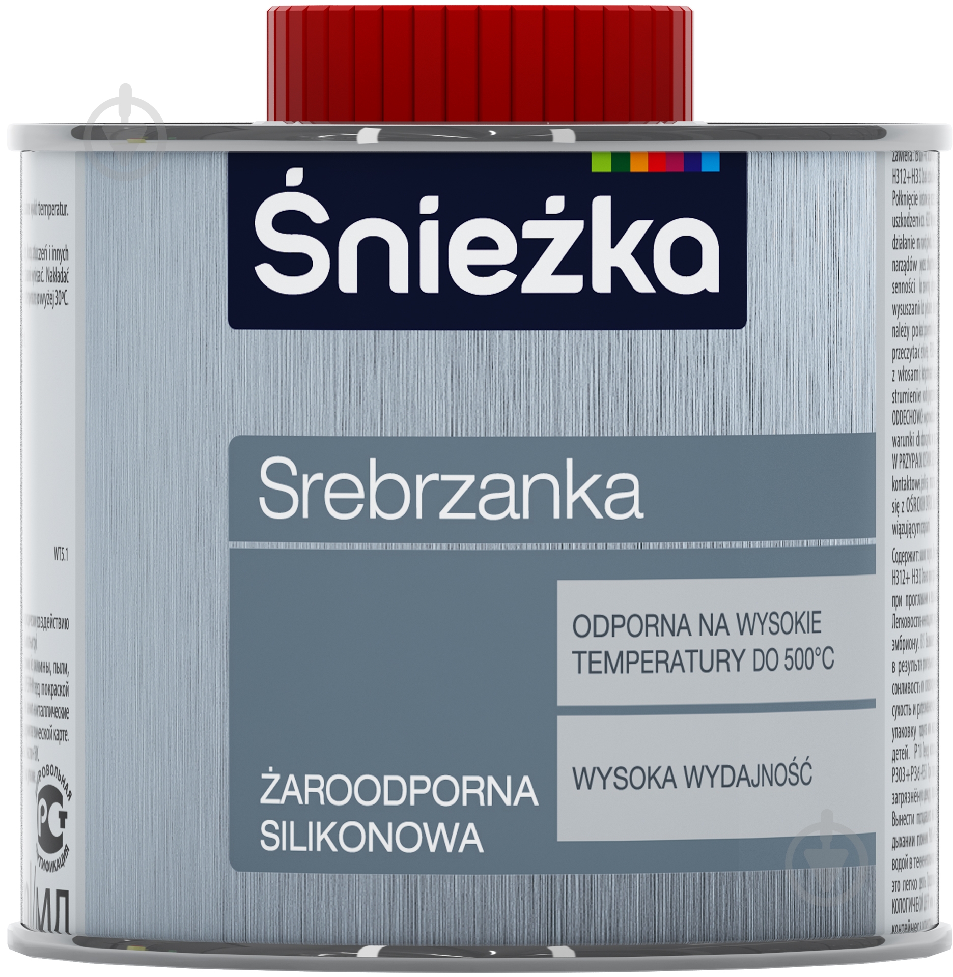 Емаль Sniezka термостійка сріблянка Srebrzanka срібний 0,5 л - фото 1